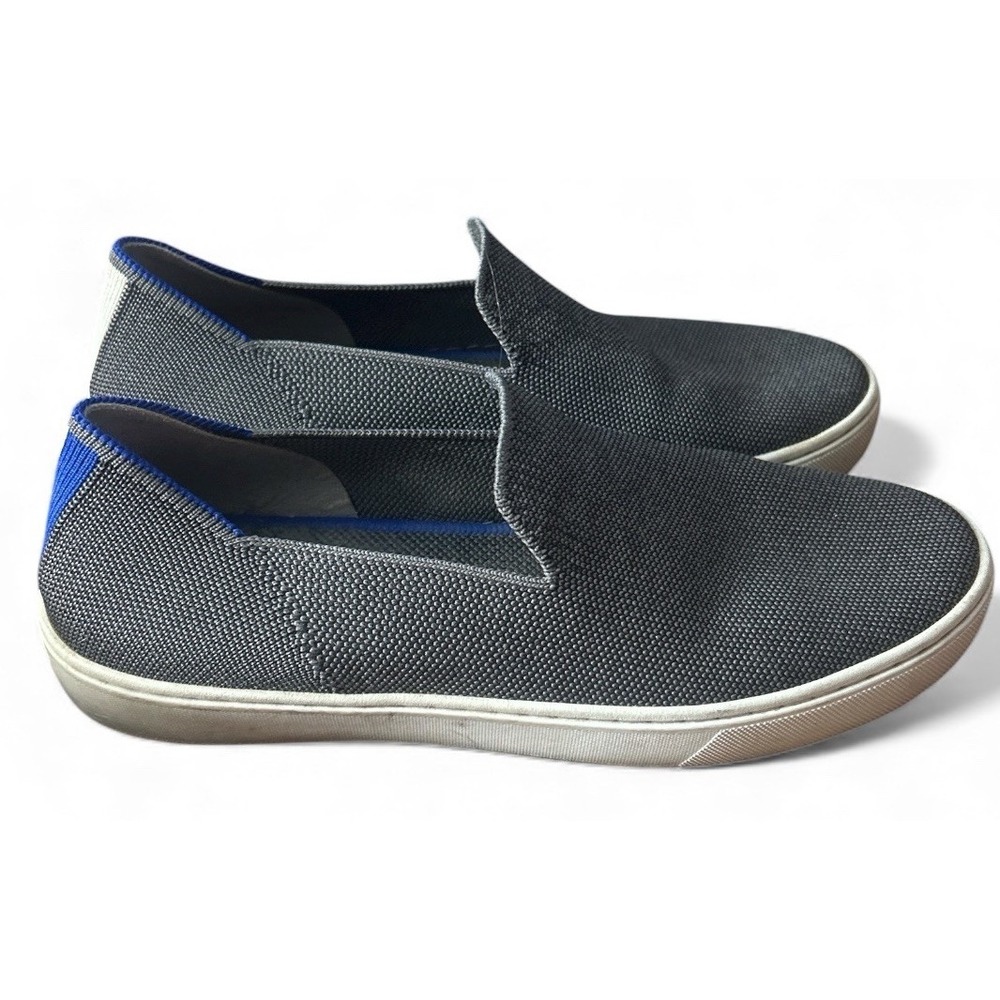 Women's sz 9 M Rothy's The Original Slip-On Sneaker Shoes Gray Stretch Loafers